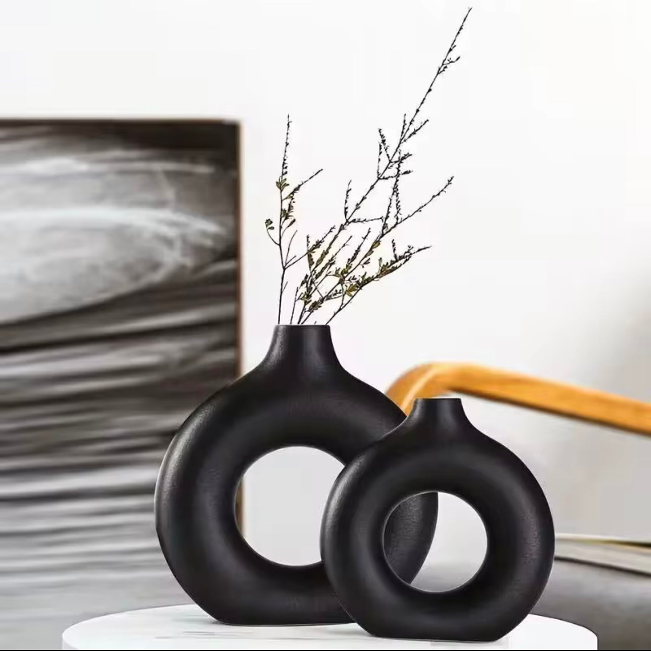 Vase en céramique donut set